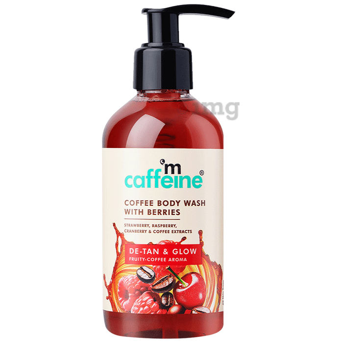 mCaffeine Coffee Body Wash with Berries | De-Tan & Deep Cleansing Shower Gel with Berries