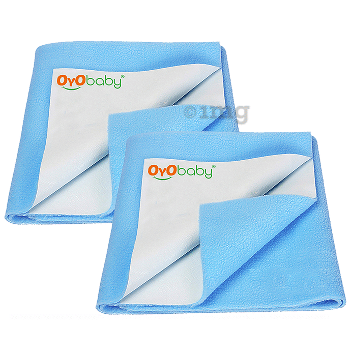 Oyo Baby Waterproof Bed Protector Dry Sheet Small Blue