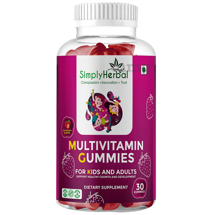 Simply Herbal Multivitamin Gummies Strawberry