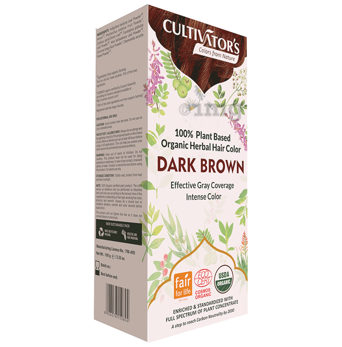 Cultivator's Organic Herbal Hair Color Dark Brown