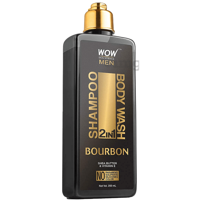 WOW Skin Science Men Bourbon 2 In 1 Shampoo + Body Wash