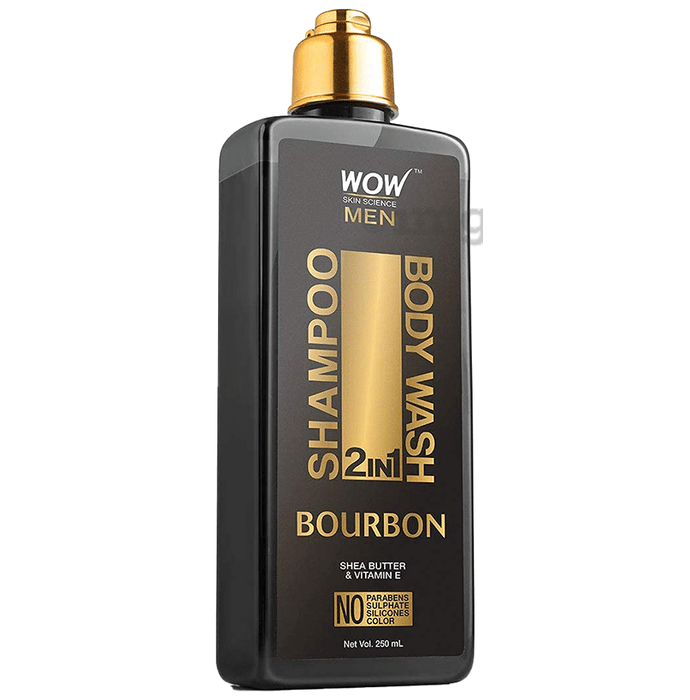 WOW Skin Science Men Bourbon 2 In 1 Shampoo + Body Wash