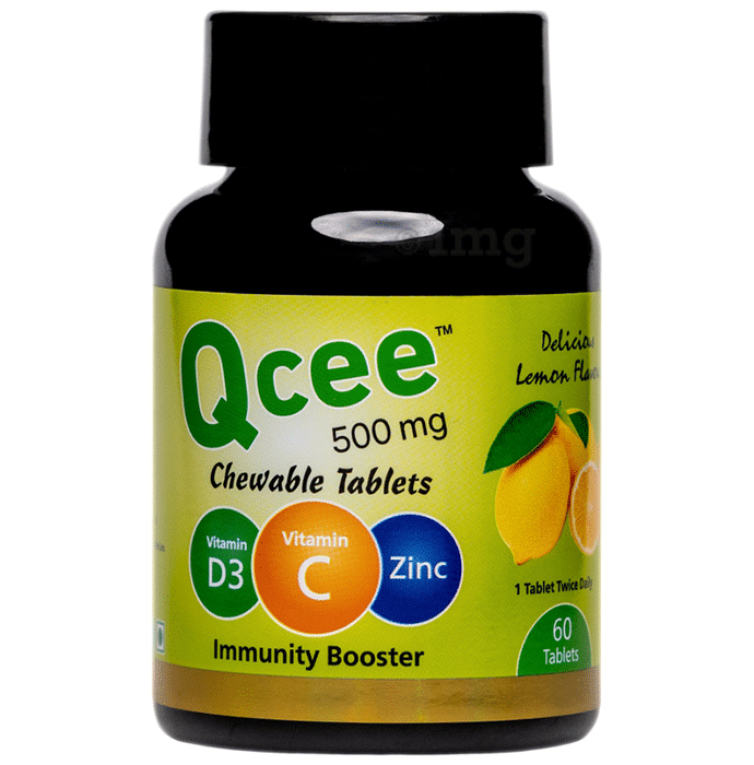 Qcee 500mg Chewable Tablet Grapefruit Flavour (60 Each)