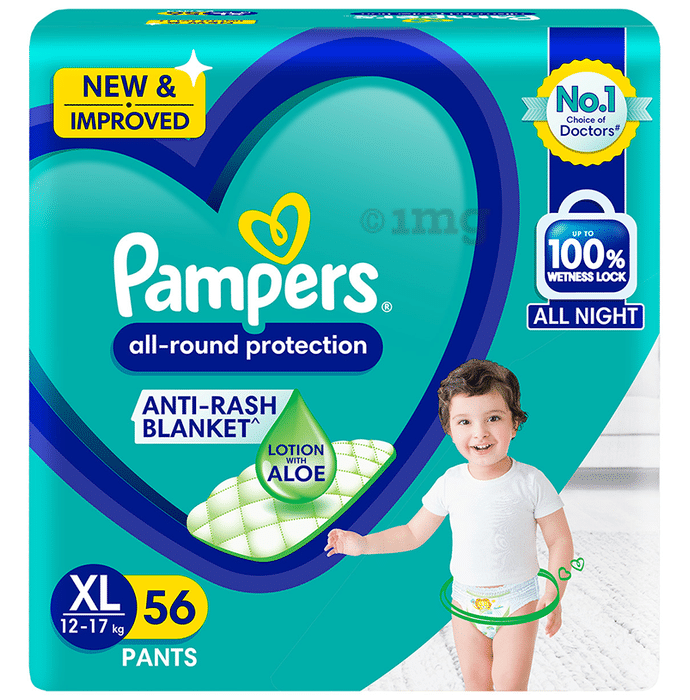 Pampers All-Round Protection Anti Rash Blanket Diaper Lotion with Aloe Vera XL