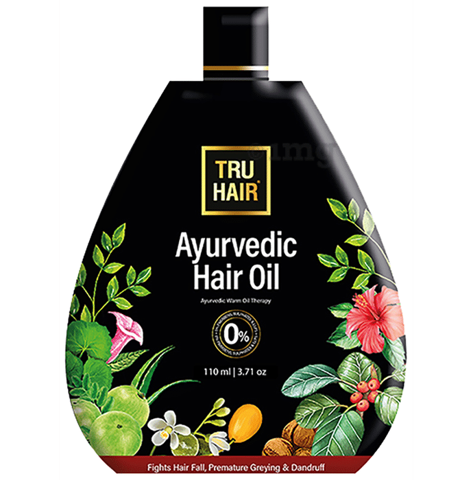 Tru Hair Ayurvedic Hair Oil with Heater for Hair Fall & Promotes Hair Growth