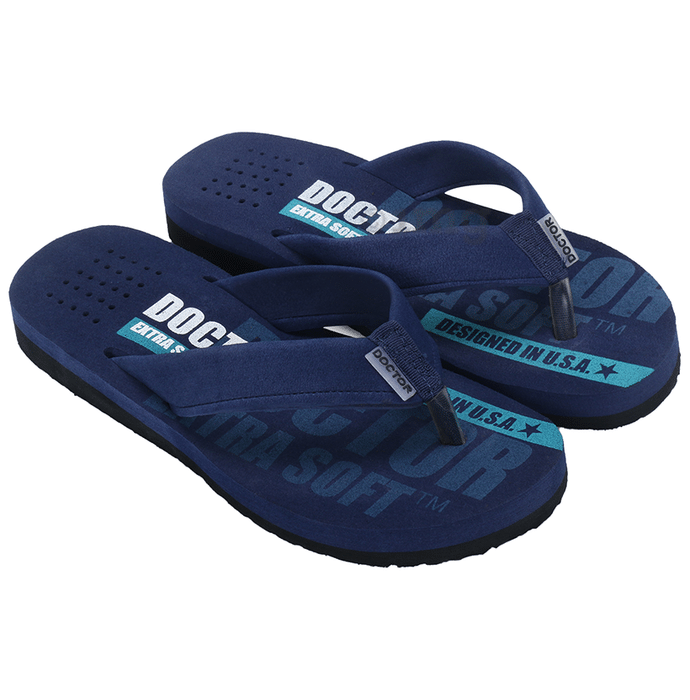 Doctor Extra Soft D31 Care Orthopaedic and Diabetic Super Fitting Comfort Doctor Slipper for Men Navy 12