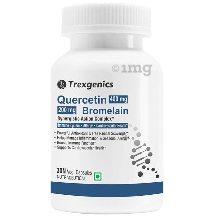Trexgenics Quercetin 400mg Bromelain 200mg Veg Capsule