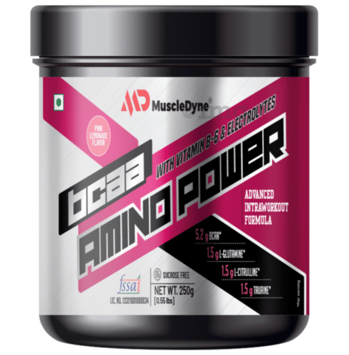 Muscle Dyne BCAA Amind Power Pink Lemonade Powder