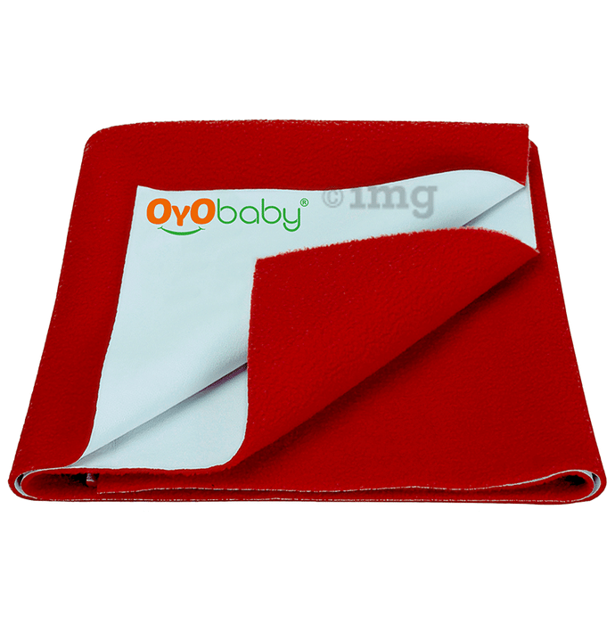 Oyo Baby Bed Protector Dry Sheet Single Bed Red