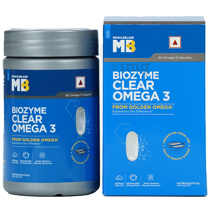 Muscleblaze Biozyme Clear Omega 3 Fish Oil 1250mg Capsule