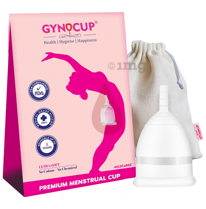 Gynocup White Reusable Menstrual Cup Medium