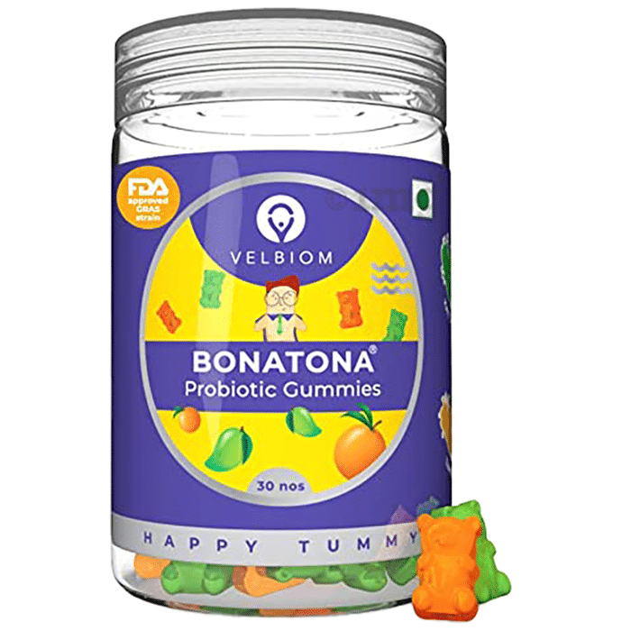 Velbiom Bonatona Probiotic Gummies Kaccha Mango x Tangy Orange