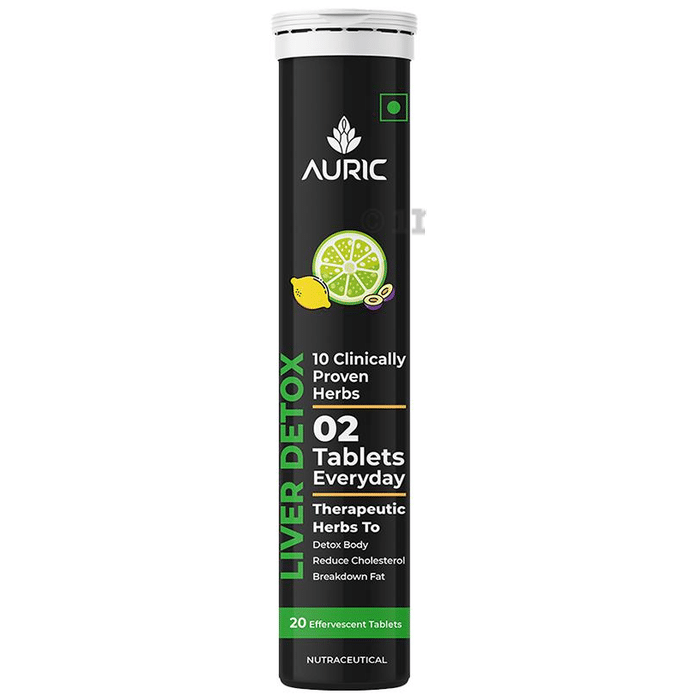 Auric Liver Detox Effervescent Tablet with No Added Sugar | Gluten-Free