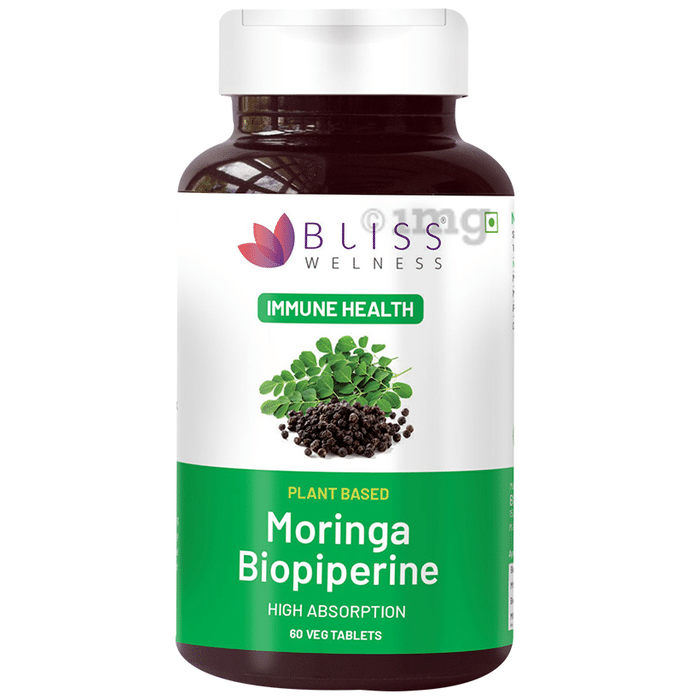 Bliss Welness Immune Health Moringa Biopiperine Veg Tablet