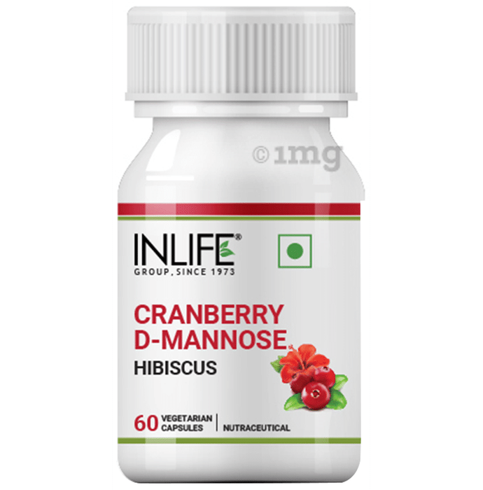 Inlife Cranberry D-Mannose Hibiscus | Vegetarian Capsule for UTI Relief & Healthy Kidney Functioning