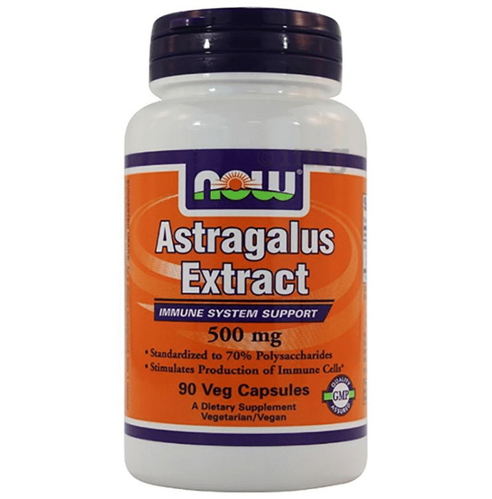 Now Astragalus Extract 500mg Veg Capsules (90 Each)