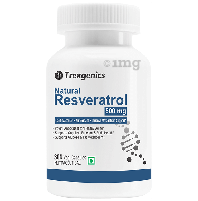 Trexgenics Natural Resveratrol 500mg Veg Capsule