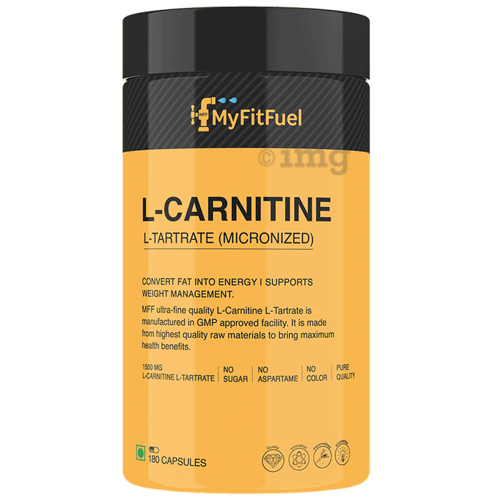 MyFitFuel L-Carnitine L-Tartrate (Micronized) 1500mg Capsule