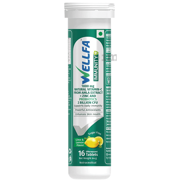 Wellfa Immunity + Effervescent Tablet (16 Each) Lime & Lemon