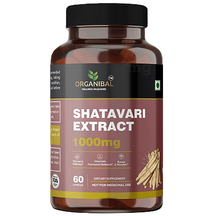 Organibal Shatavari Extract 1000mg Capsule