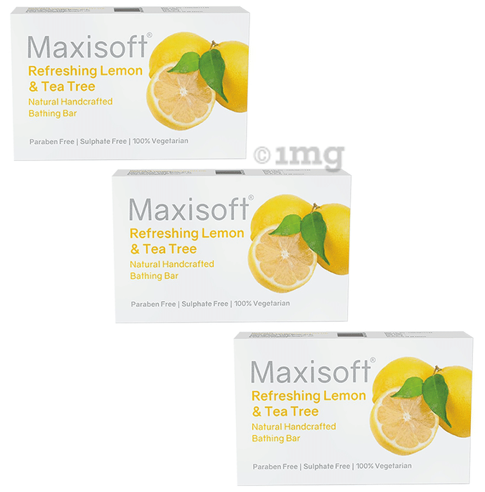 Maxisoft Refreshing Lemon & Tea Tree Bathing Bar (75gm Each)