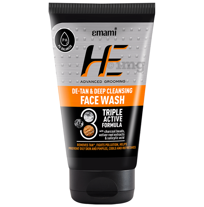 Emami HE Advanced Grooming De-Tan & Deep Cleansing Face Wash