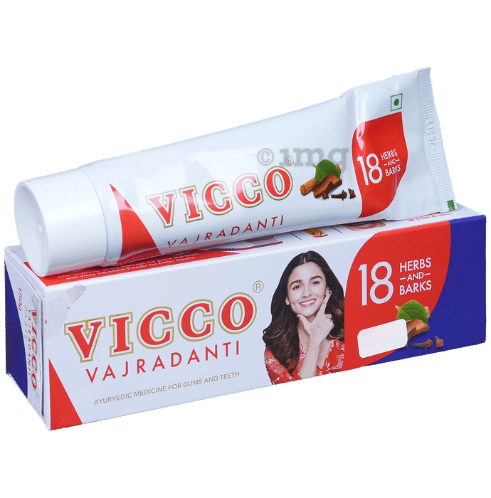 Vicco Vajradanti Ayurvedic Medicine for Healthy Gums and Teeth | Regular