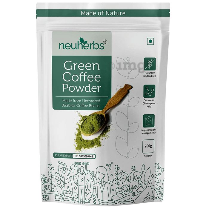 Neuherbs Unroasted Arabica Green Coffee for Weight Management | Gluten Free Organic Powder