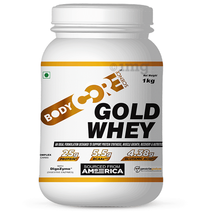 Body Core Science Gold Whey White Powder Kesar Pista