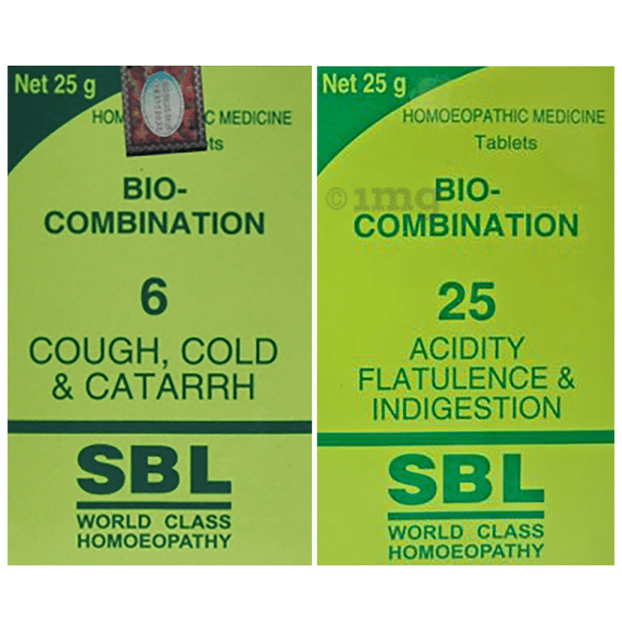 Combo Pack of SBL Bio-Combination 6 Tablet & SBL Bio-Combination 25 Tablet (25gm Each)