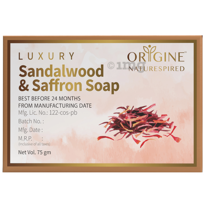 Origine Naturespired Luxury Soap (75gm Each) Sandalwood and Saffron