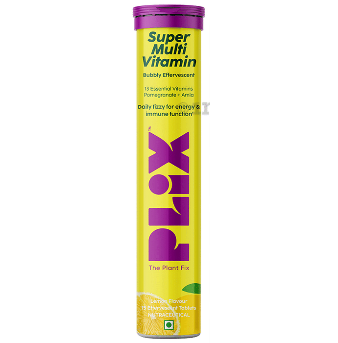 Plix Super Multi Vitamin Bubbly Effervescent Tablet Lemon
