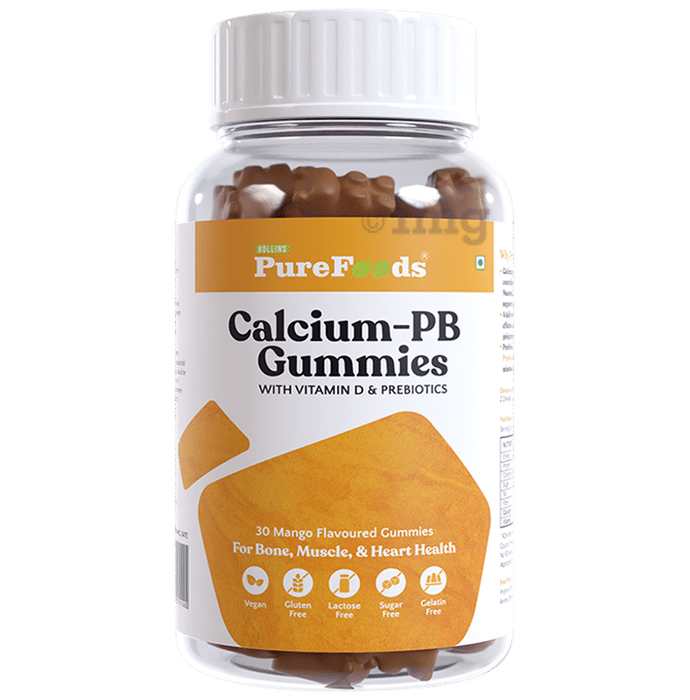 PureFoods Calcium -PB Gummies with Vitamin D & Prebiotics Mango