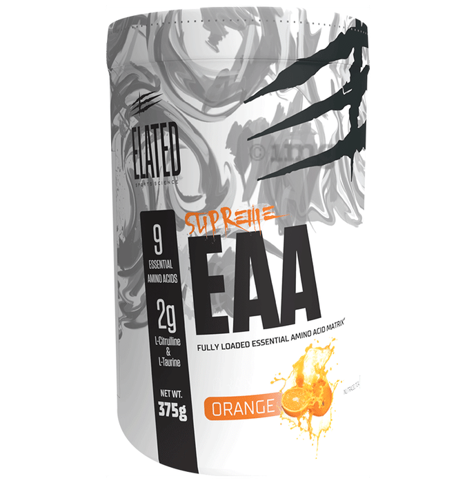 Elated Sports Science Supreme EAA (Essential Amino Acids) | Flavour Orange