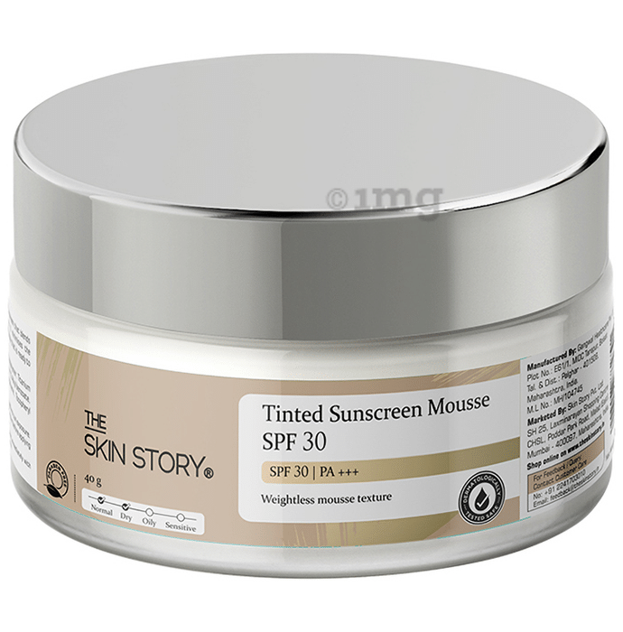 The Skin Story Tinted Sunscreen Weightless Mousse | Normal To Dry Skin SPF 30 PA+++