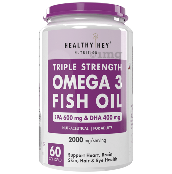 HealthyHey Omega 3 Fish Oil Softgels