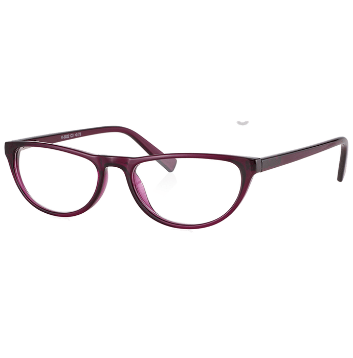 Klar Eye K 3022 Cat Eye Reading Glasses for Women Purple Optical Power +3