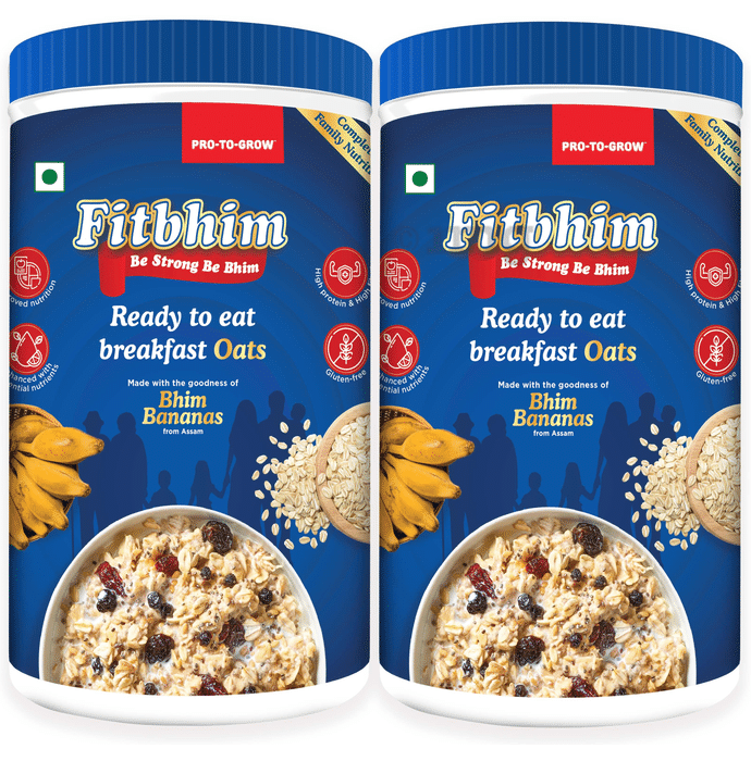Pro-To-Grow Ready to Eat Breakfast Oats with the Goodness of Bhim Bananas (300gm Each)