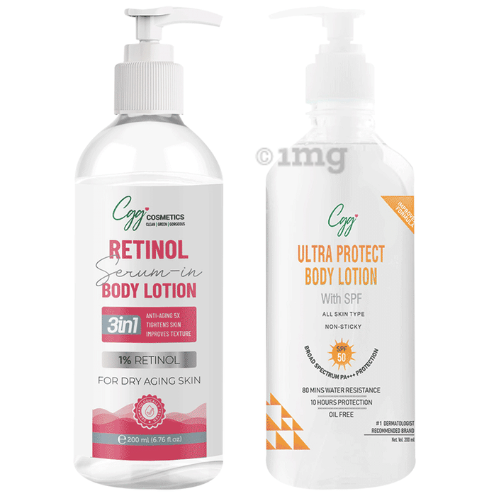 CGG Cosmetics Combo Pack of Retinol &  Ultra Protect Body Lotion SPF 50