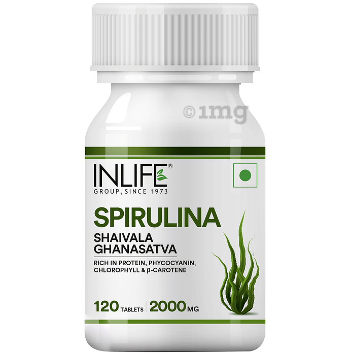 Inlife Spirulina Shaivala Ghanasatva 2000mg Tablet