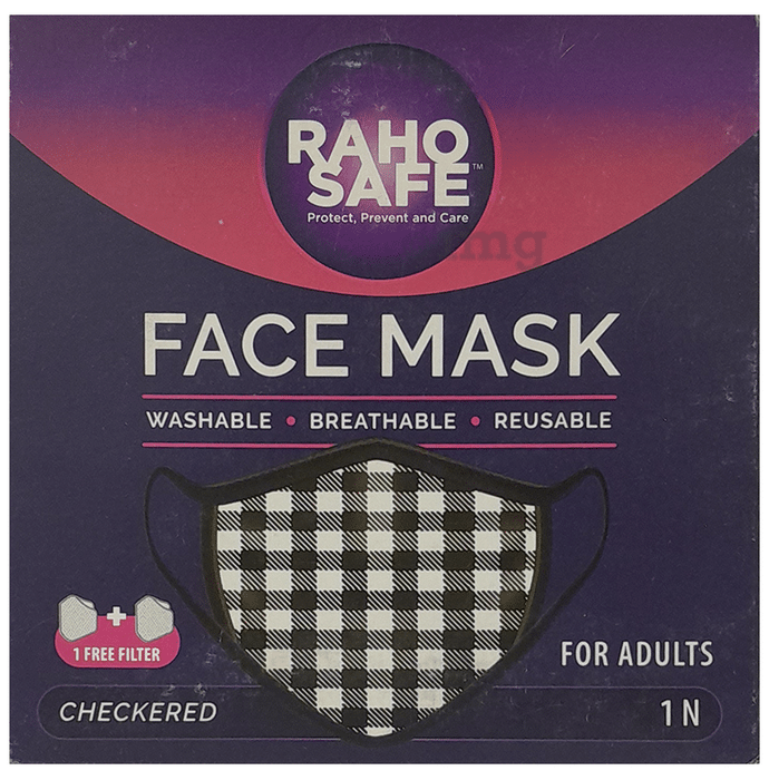 Raho Safe For Adult Mask Checkered
