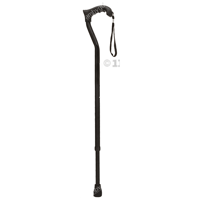 Ambygo Adjustable Aluminium Walking Stick Black