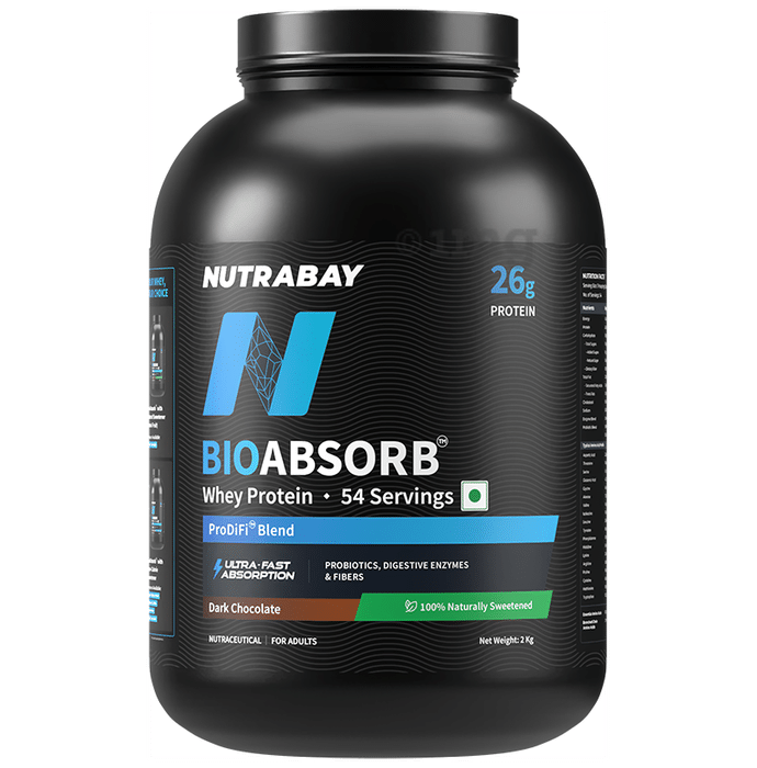Nutrabay Bioabsorb Whey Protein Powder Dark Chocolate