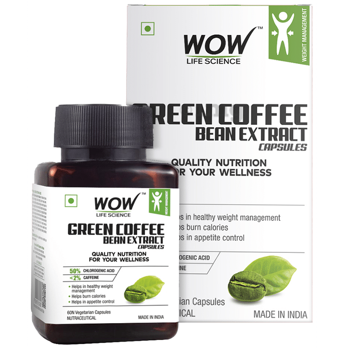 WOW Life Science Green Coffee Bean Extract Vegetarian Capsules