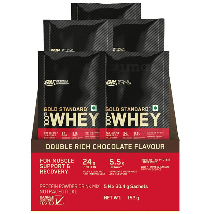 Optimum Nutrition (ON) Gold Standard 100% Whey Protein Isolate | Powder for Muscle Recovery | Flavour Double Rich Chocolate
