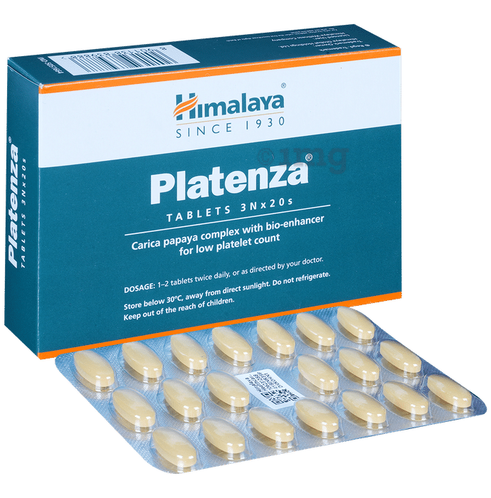 Himalaya Healthcare Platenza Tablet with Carica Papaya Complex | Manages Low Platelet Count