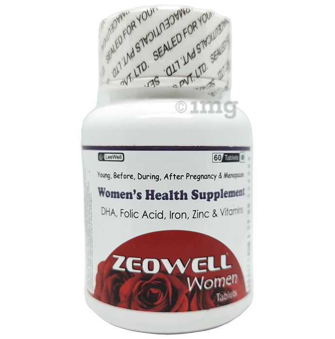 Zeowell Women Iron Folic acid DHA Vitamin D3 Prenatal Postnatal Tablet