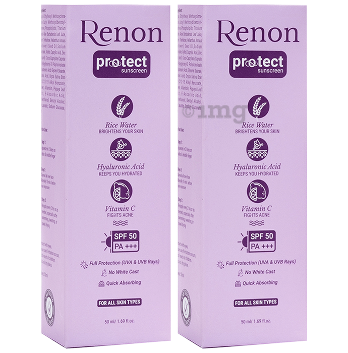 Renon Protect Sunscreen SPF 50 PA+++ (50gm Each)