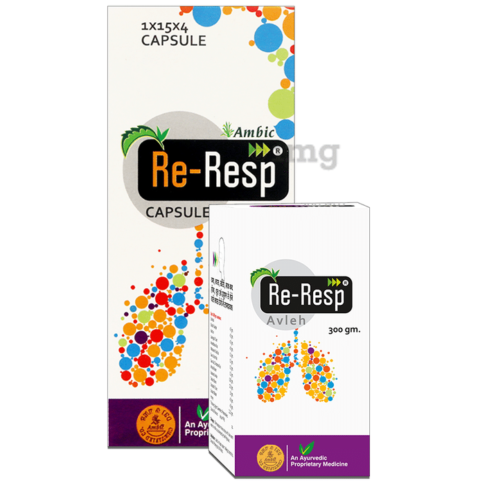 Ambic Combo Pack of Re-Resp Capsule 60 and Re-Resp Avleh 300gm