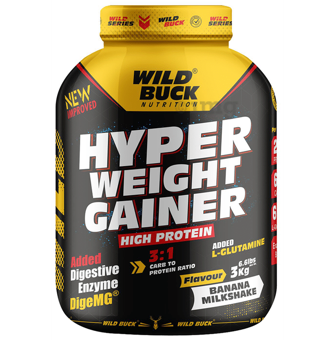 Wild Buck Hyper Weight Gainer Powder Banana Milkshake